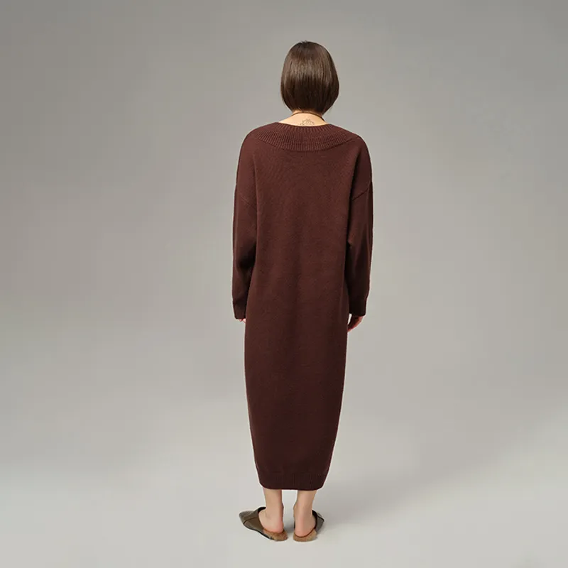 ZHOUMIAO Long Sleeved Dresses Women's-2