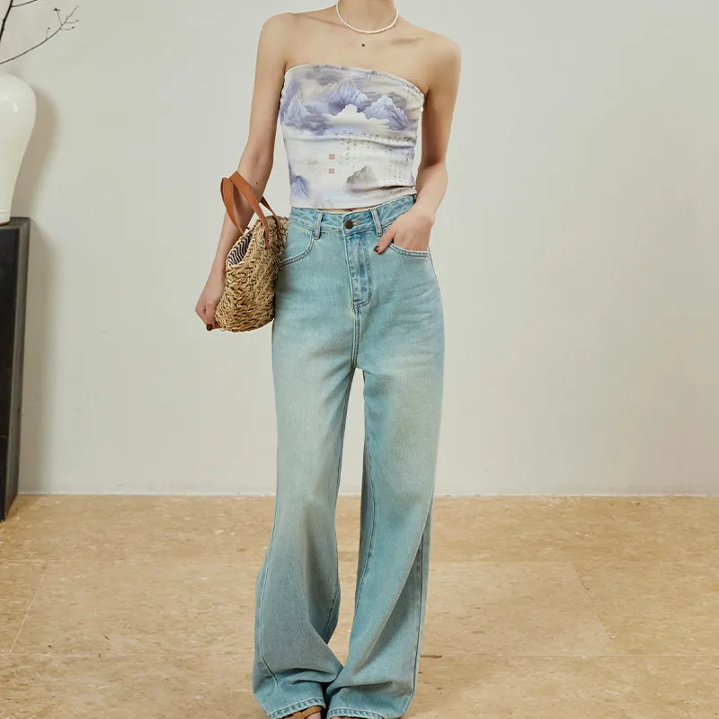 Luqingyi Jeans Women's Light Blue-4