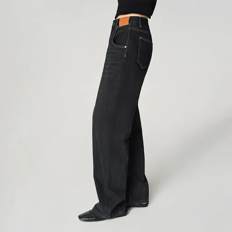 ZHOUMIAO Jeans Women's Black-2