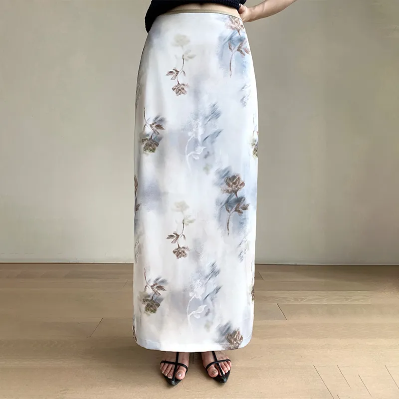 ZHOUMIAO Casual Long Skirts Women's-7