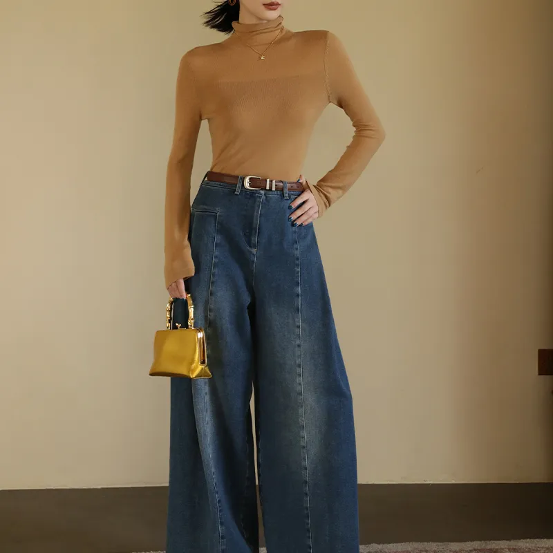 Luqingyi Jeans Women's Blue-3