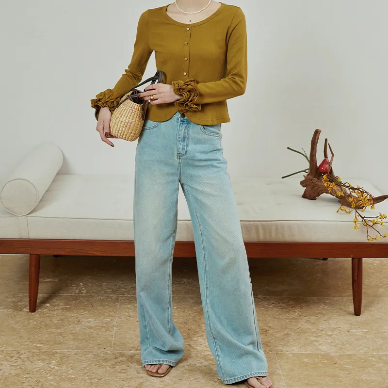 Luqingyi Jeans Women's Light Blue-2