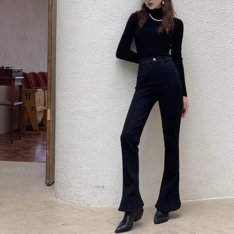 Luqingyi Casual Pants Women's Black-3