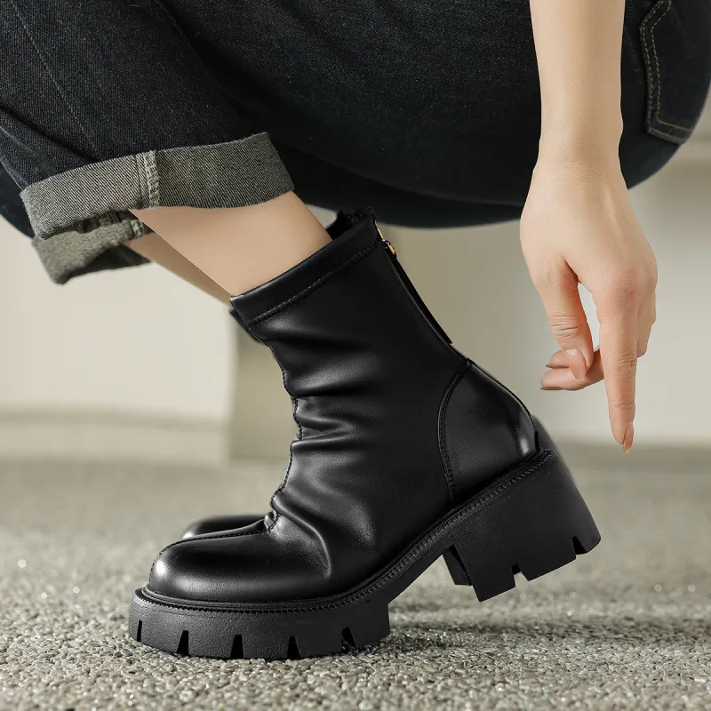 CAMEIDO Ankle Boots 5.5cm Women's Black-4