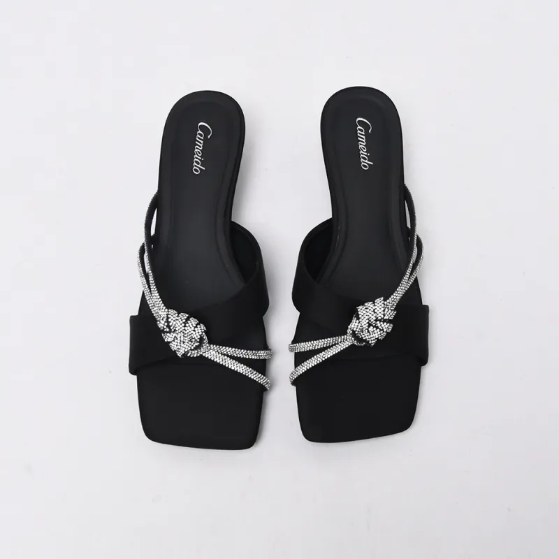 CAMEIDO Slip Resistant Slide Slippers Women's Black-2