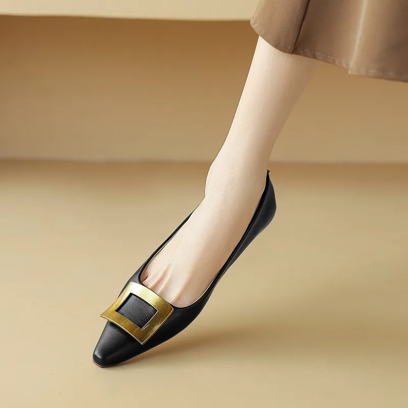 CAMEIDO Casual Single Shoes Women's Black-5