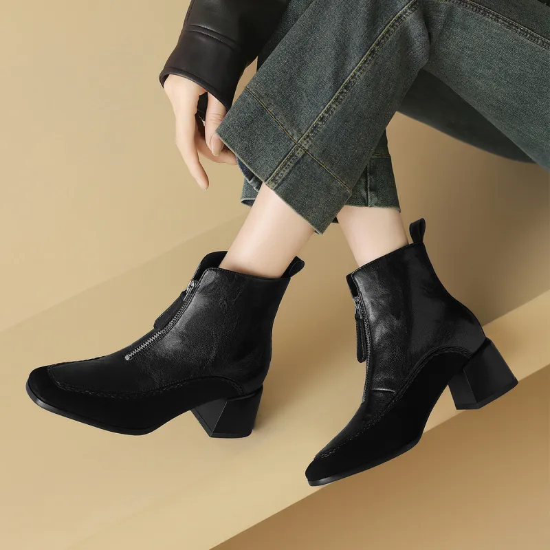 CAMEIDO Ankle Boots 5.5cm Women's Black-3