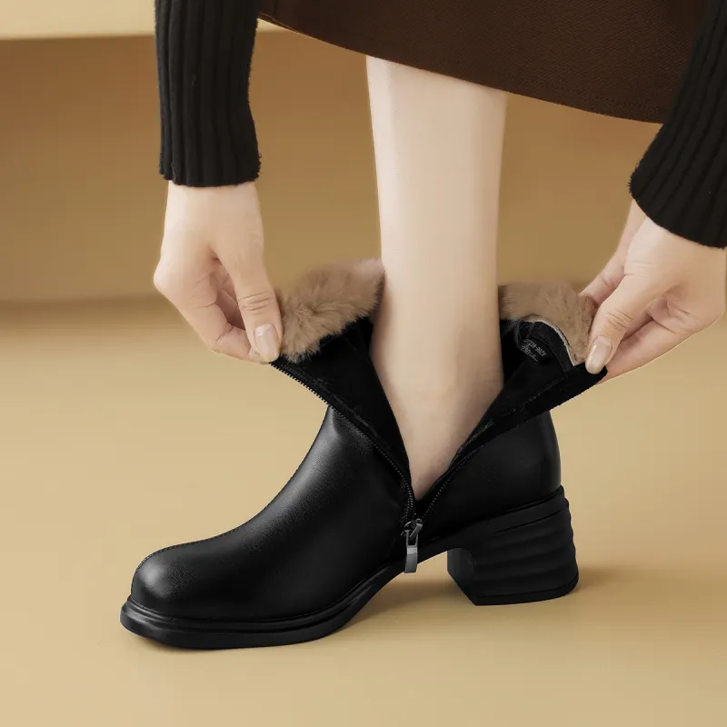 CAMEIDO Ankle Boots 5.5cm Women's Black-4