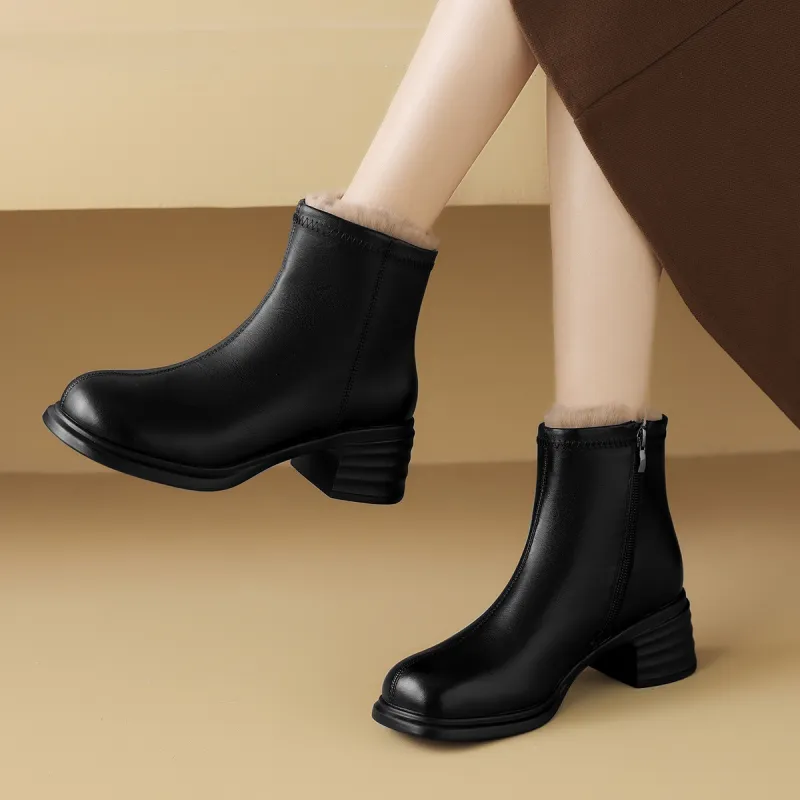CAMEIDO Ankle Boots 5.5cm Women's Black-3