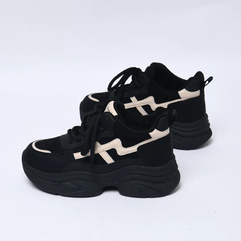 CAMEIDO Lightweight Mid Top Casual Shoes Women's Black-7