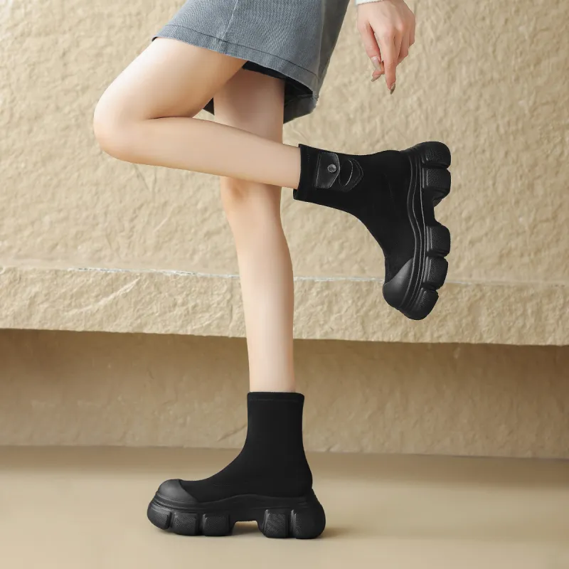 CAMEIDO Ankle Boots Women's Black-4