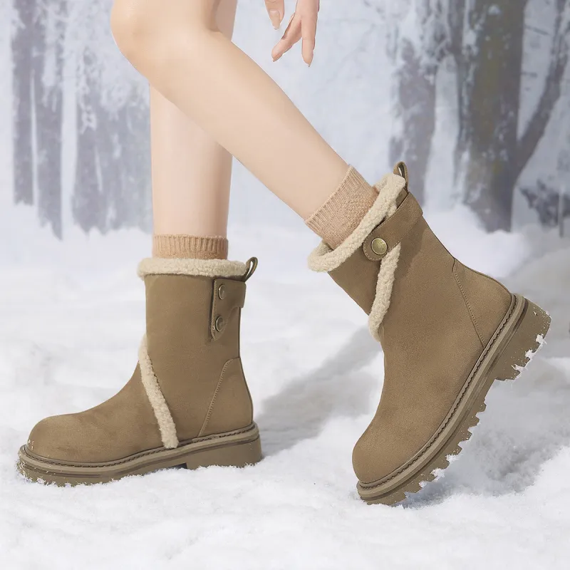 CAMEIDO Thermal Short Snow Boots Women's-3