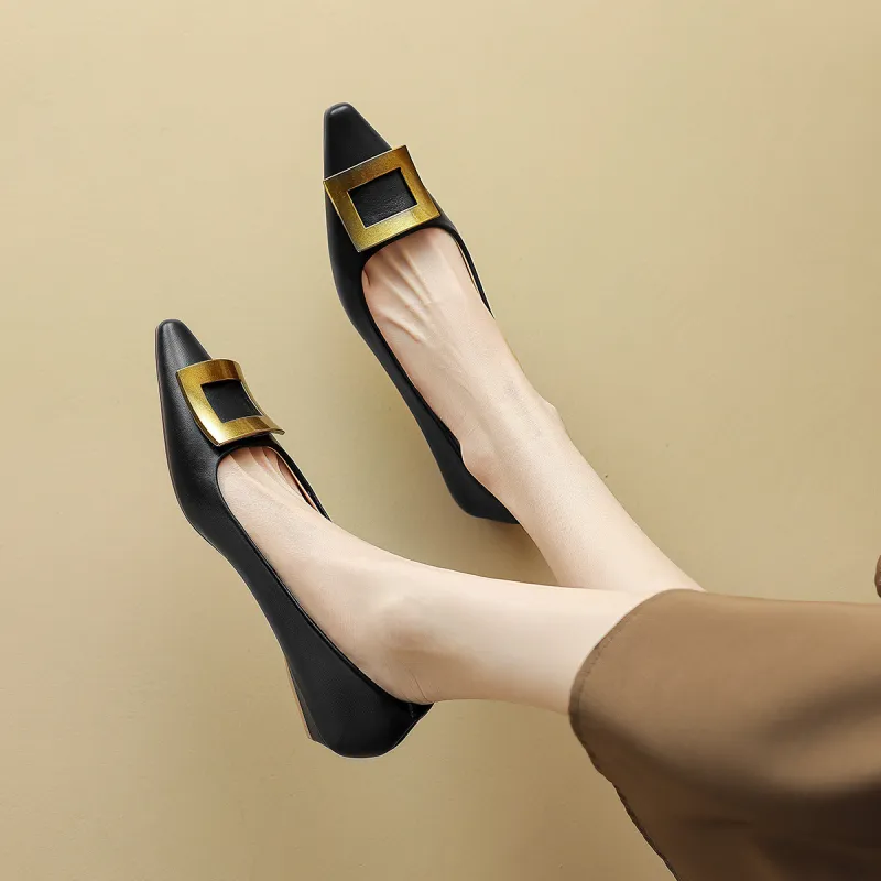 CAMEIDO Casual Single Shoes Women's Black-4