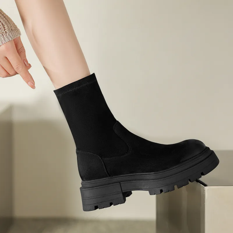 CAMEIDO Ankle Boots 5cm Women's Black-4