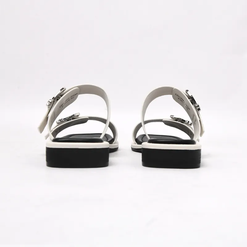CAMEIDO Slip Resistant Slide Slippers Women's Ecru-3