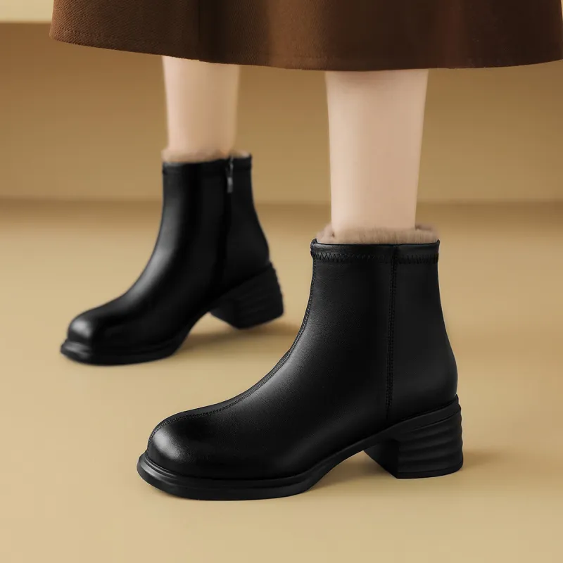 CAMEIDO Ankle Boots 5.5cm Women's Black-2