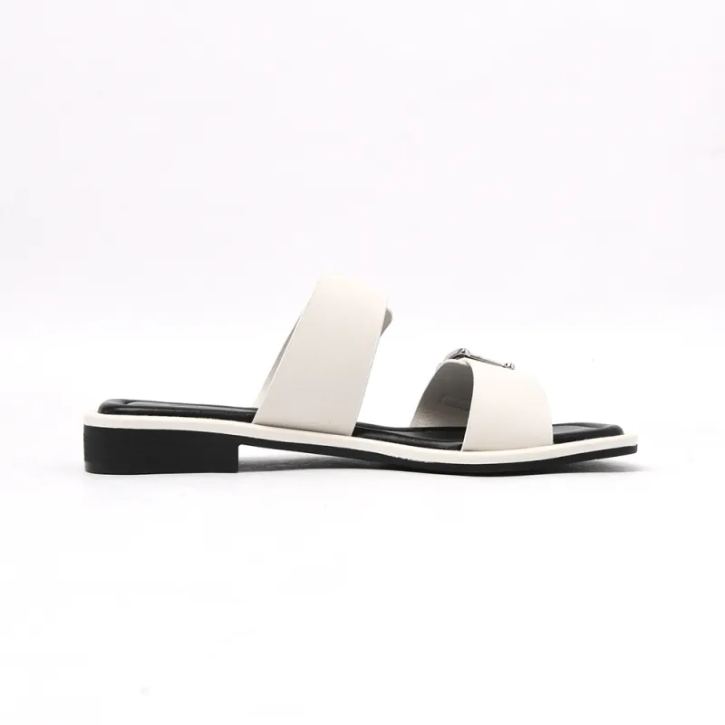 CAMEIDO Slip Resistant Slide Slippers Women's Ecru-1