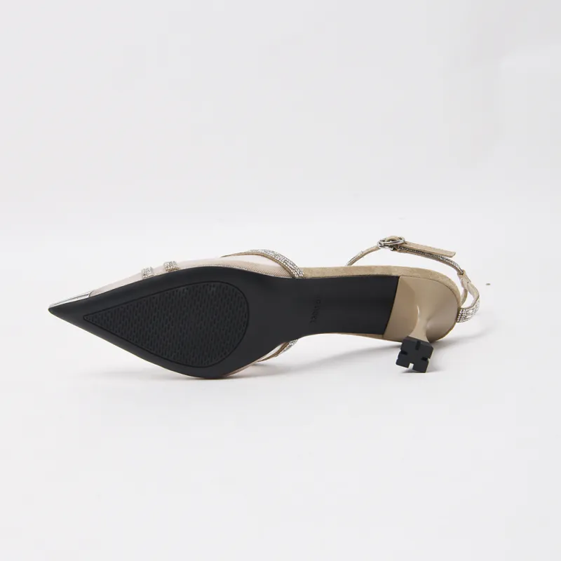 CAMEIDO Slim Heel High Heels 7.5cm Women's Camel-4