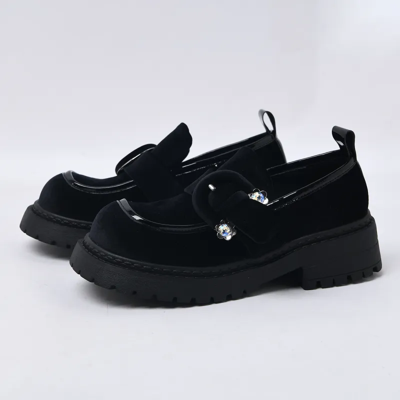 CAMEIDO Loafers 5cm Women's Black-3