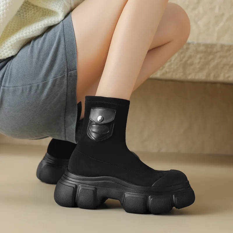 CAMEIDO Ankle Boots Women's Black-7