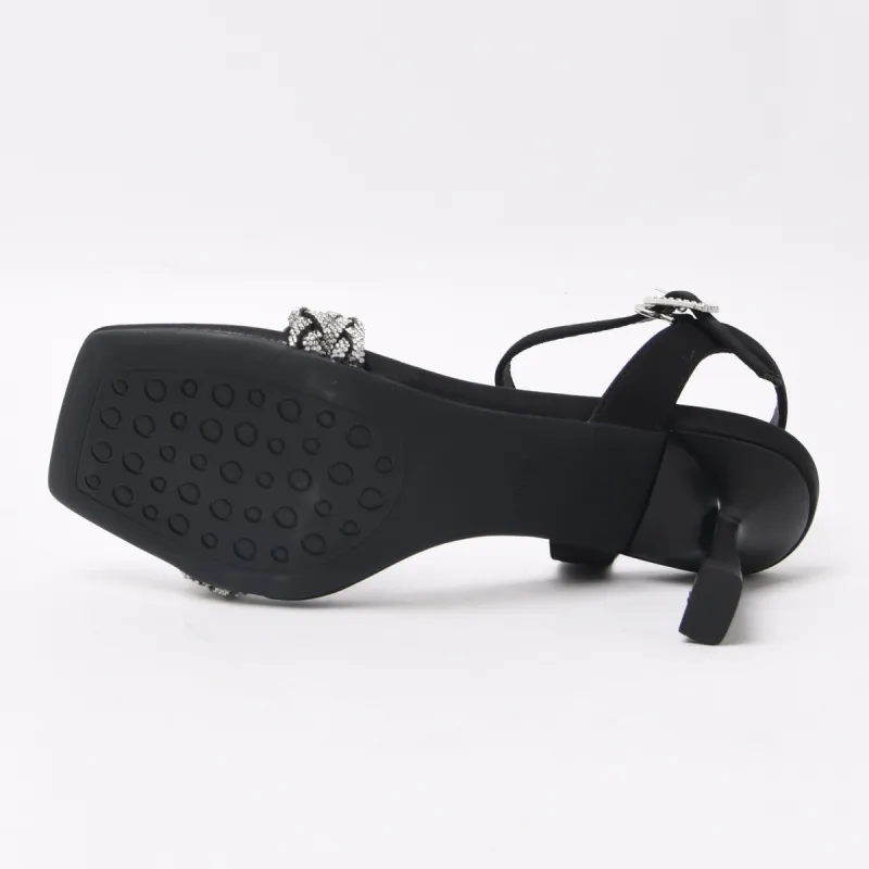 CAMEIDO One Strap Sandals Women's Black-4