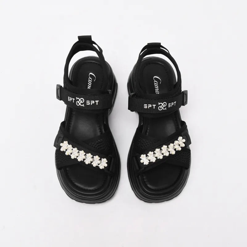 CAMEIDO Beach Sandals Women's Black-2