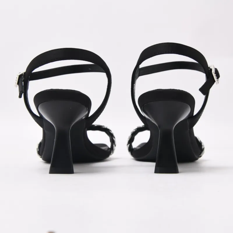 CAMEIDO One Strap Sandals Women's Black-3