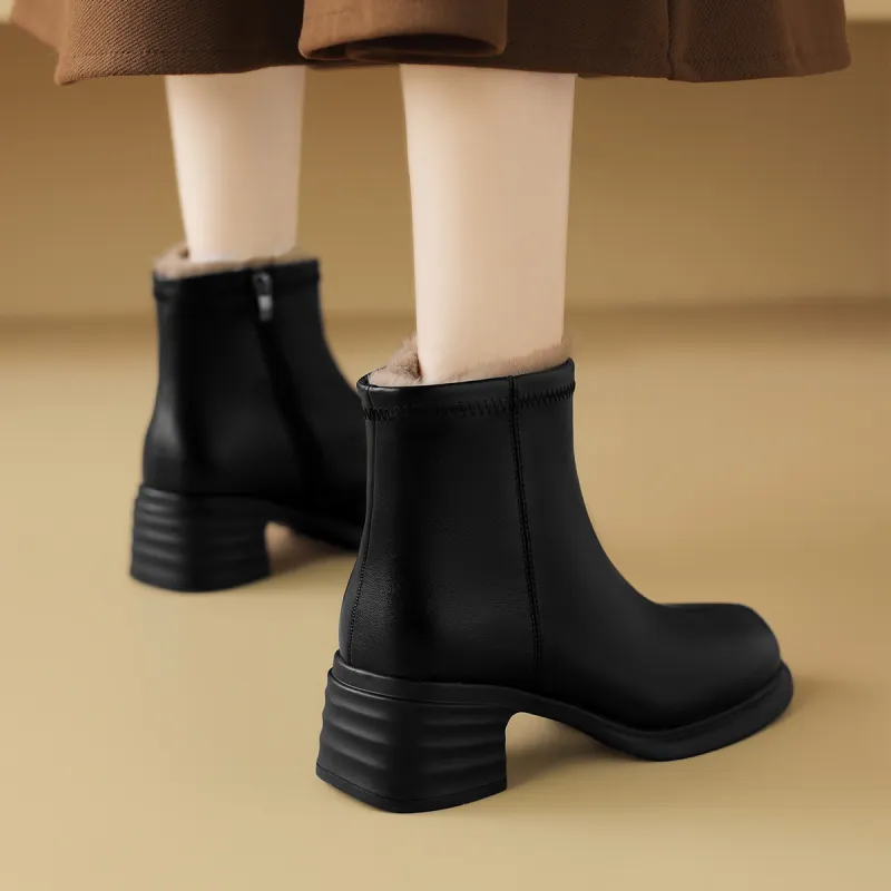 CAMEIDO Ankle Boots 5.5cm Women's Black-1