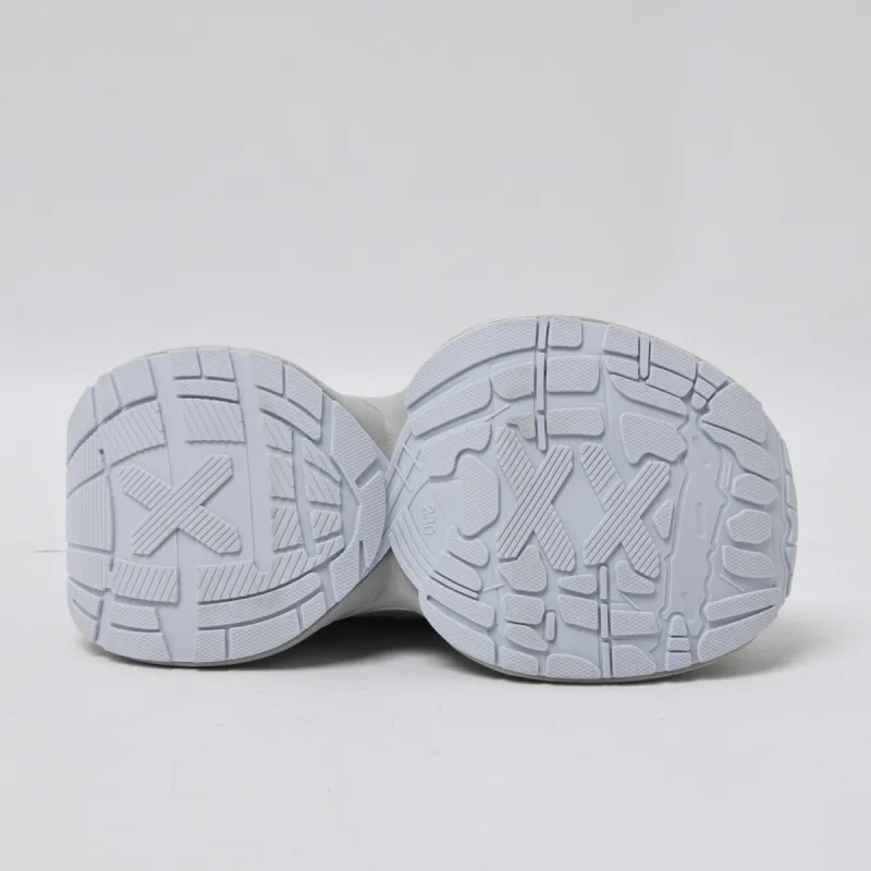 CAMEIDO Low Top Chunky Sneakers Women's Champagne Blue-4
