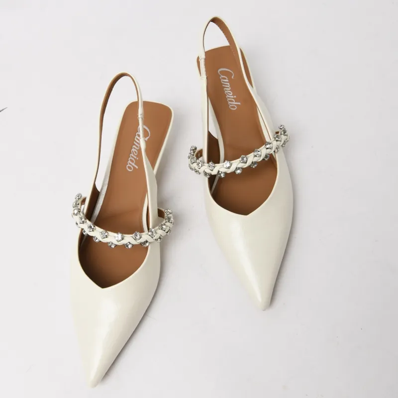 CAMEIDO Slim Heel High Heels Women's Ecru-2