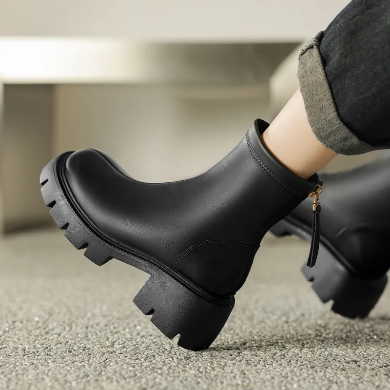 CAMEIDO Ankle Boots 5.5cm Women's Black-7