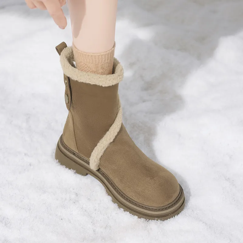 CAMEIDO Thermal Short Snow Boots Women's-2