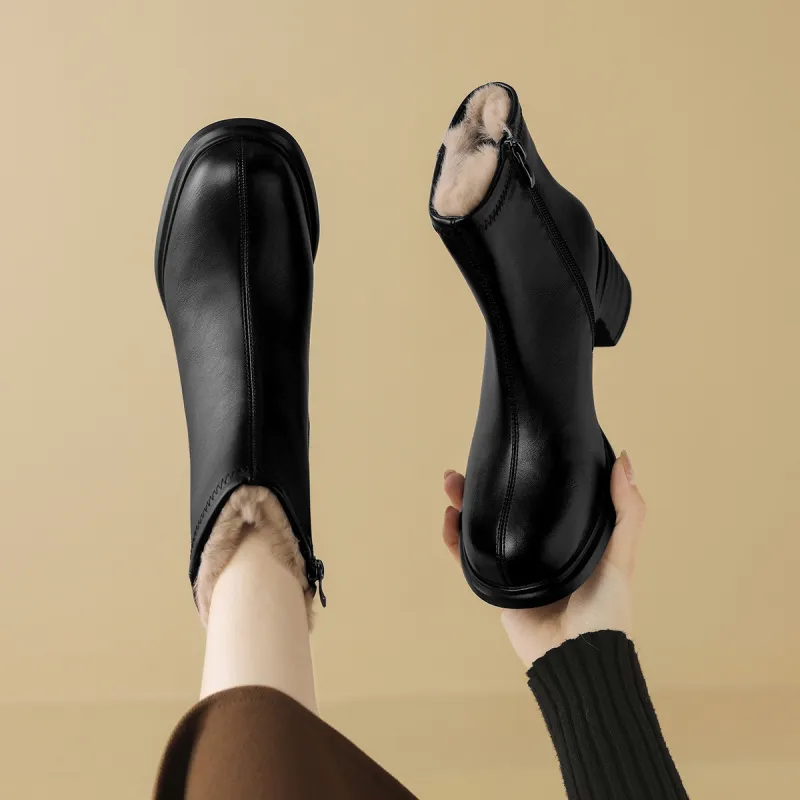 CAMEIDO Ankle Boots 5.5cm Women's Black-5