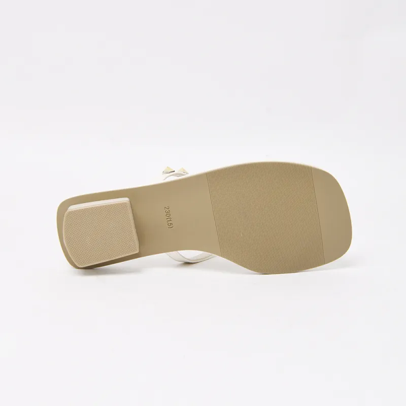 CAMEIDO Slip Resistant Slide Slippers Women's Beige-4