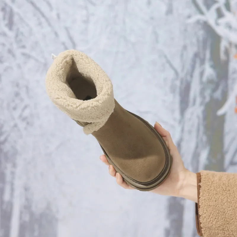 CAMEIDO Thermal Short Snow Boots Women's-4
