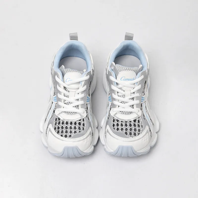 CAMEIDO Cushioning And Breathable Low Top Casual Shoes Women's Gray-2