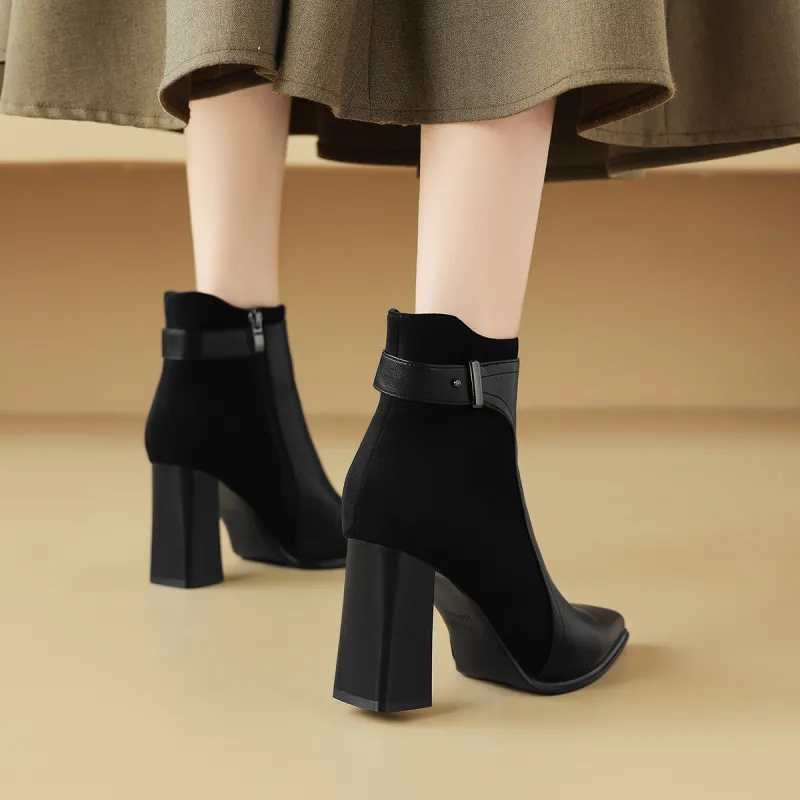 CAMEIDO Ankle Boots 8.5cm Women's Black-2