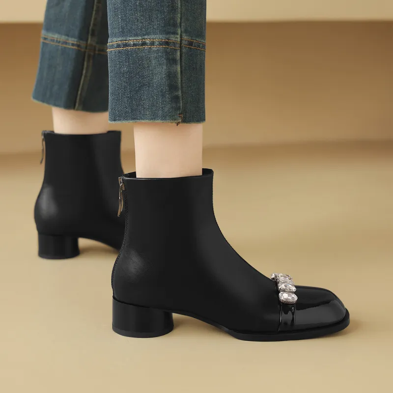 CAMEIDO Ankle Boots 3.5cm Women's Black-3