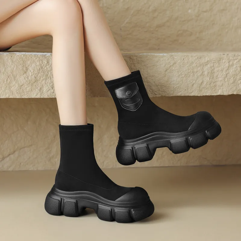 CAMEIDO Ankle Boots Women's Black-8