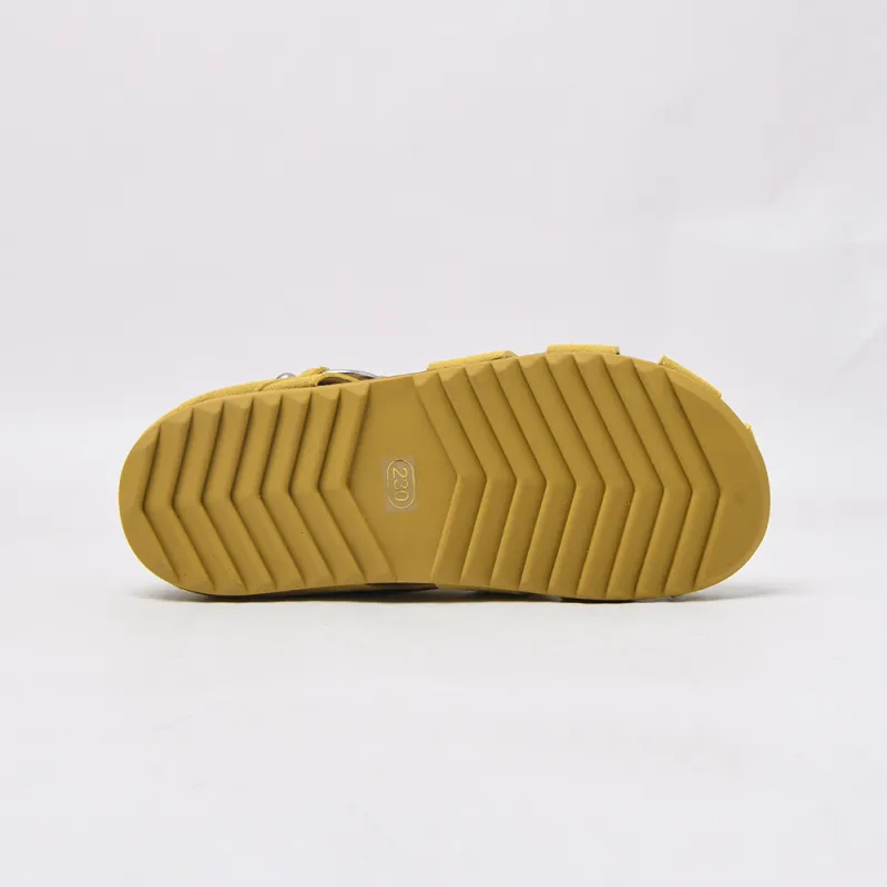 CAMEIDO Rubber Sole Slip Resistant Closed Toe Slippers Women's Yellow-4