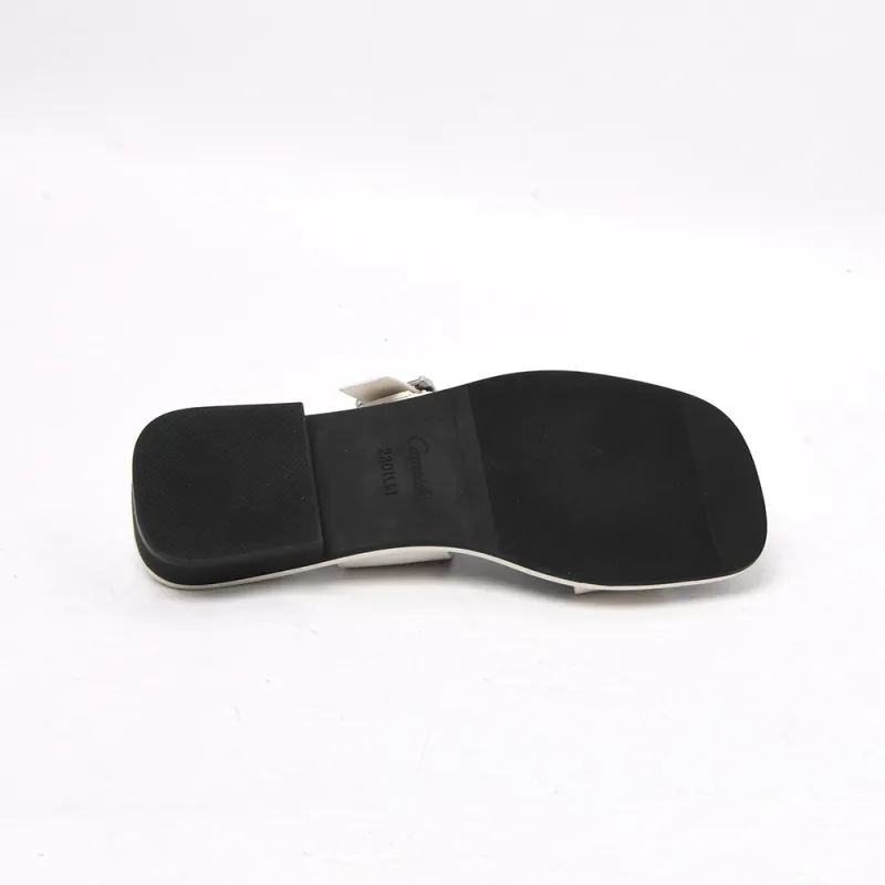 CAMEIDO Slip Resistant Slide Slippers Women's Ecru-4