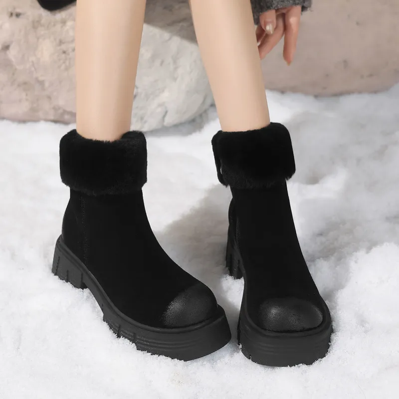 CAMEIDO Thermal Snow Boots Women's Black-1