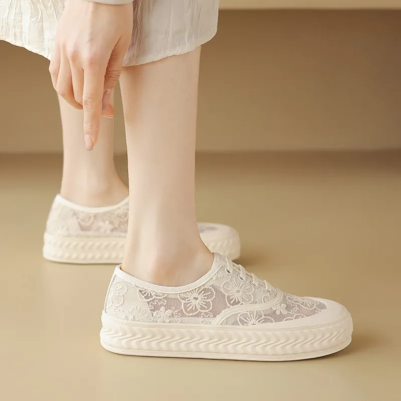 CAMEIDO Casual Single Shoes 3.5cm Women's Beige-5