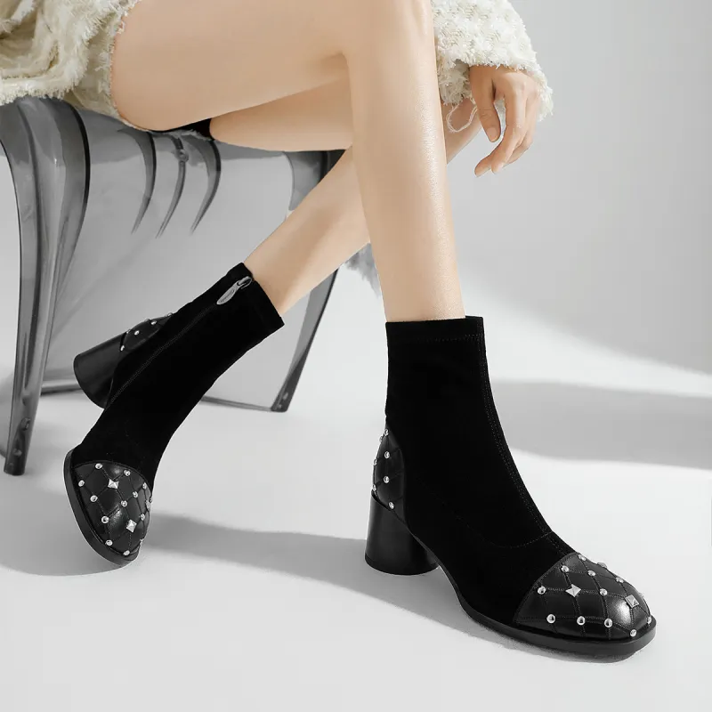 CAMEIDO Ankle Boots 6cm Women's Black-4