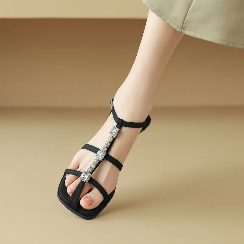 CAMEIDO Roman Sandals 2cm Women's Black-6