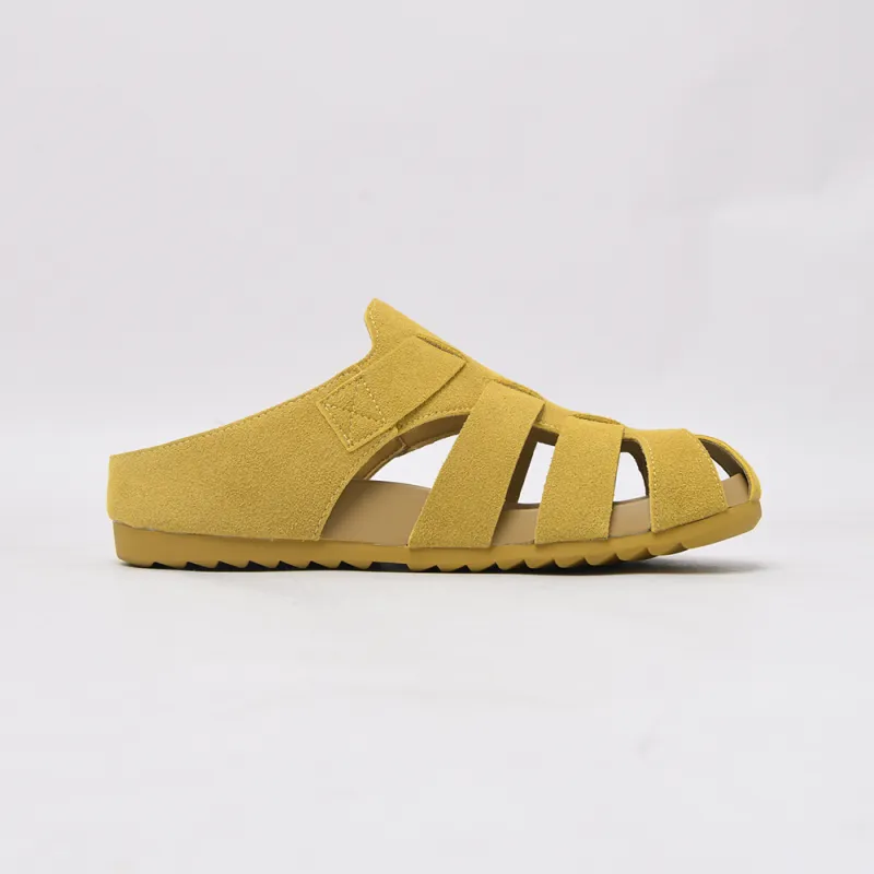 CAMEIDO Rubber Sole Slip Resistant Closed Toe Slippers Women's Yellow-1