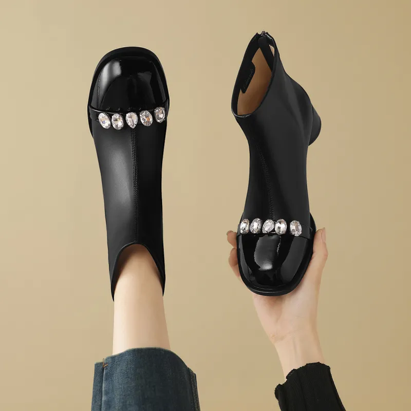 CAMEIDO Ankle Boots 3.5cm Women's Black-2