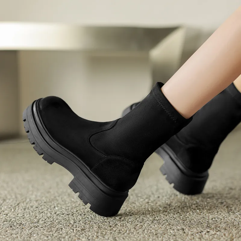 CAMEIDO Ankle Boots 5cm Women's Black-7