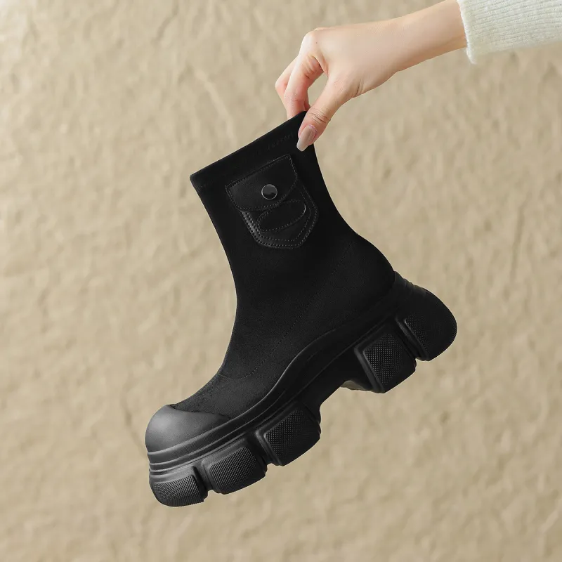 CAMEIDO Ankle Boots Women's Black-5