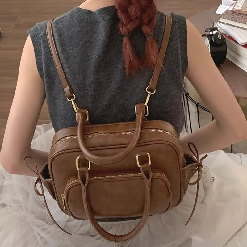 MARKANGARO Synthetic Leather Backpack Regular Women's Multicolor-14